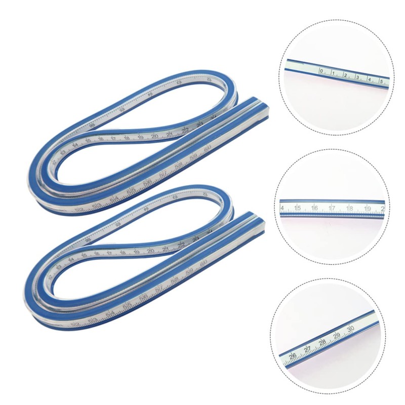MAGICLULU 2pcs Flexible Curve Ruler Sewing Tailor Measure Tape Soft