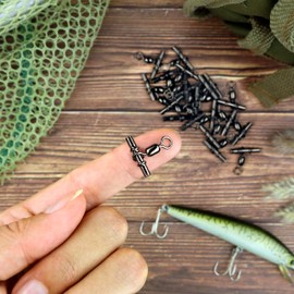 AMZfishing 20 x Cross Line Swivels, Cross Line Crane Swivel, Fishing Accessories, Fishing Accessories, Swivel Assortment, Fishing Swivels, Fishing Swivels (Pack of 20, C: #2 (40 kg))