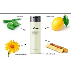 RAYA Calendar Astringent and AHA 8 oz (G-206) |Glycolic Facial Toner for Combo and Partially Oily Skin Normalizes pH Helps Fight Bacteria with Alpha Hydroxy Acids Size / RAYA 캘린더 아스트린젠트와 AHA 8온스 (G-206) | 콤보 및 부분적으로 지성 피부를 위한 글리콜릭 페이셜 토너 pH 정상화 박테리아 퇴치에 도움 알파 하이드록시 산으로 Size