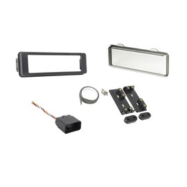 Scosche HD9698BN Single DIN Radio Installation Dash Kit with Weather Shield and Wire Harness Compatible with Select 1996-1998 Harley-Davidson Touring Motorcycles - Complete Car Stereo Installation Kit