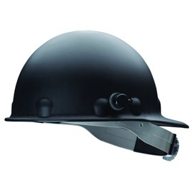 Fibre-Metal by Honeywell P2AQRW11A000 Super Eight Fiber Glass Cap Style Ratchet Hard Hat with Quick-Lok, Black