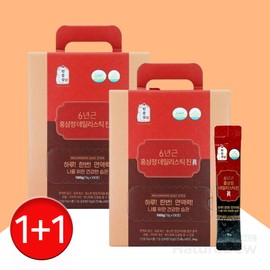 Hanjungsam partner company 1+1 6-year-old red ginseng stick, red ginseng extract, ginsenoside efficacy, 200 pieces in total / 1+1 6년근 홍삼 스틱 홍삼진액 진세노사이드 효능 총200개입