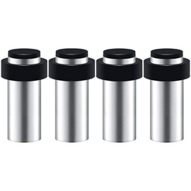Door Stopper Stainless Steel Cylindrical Floor Wall Door Stop 3.1" Pack of 4