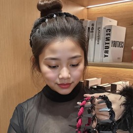 RMHXCC Vintage High Cranium Artificial Pearl Hairband, Stylish Bling Hair Hoop for Wedding, Party, or Daily Wear