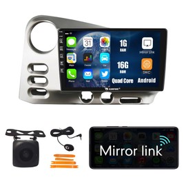 Kunfine Car Android Navigation Stereo GPS Radio Reverse Camera Display 9" IPS Touchscreen Headunit Tablet Pad Media Player for Pontiac Vibe 2003-2004, if Applicable Quad Core 1G+16G