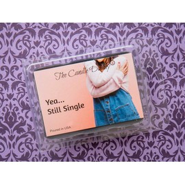 The Candle Daddy Yea... Still Single - 2 oz Wax Melt- 6 Cubes- Strawberry Guava Scent Valentine's Day, Gift for Women, Men, BFF, Friend, Wife, Husband, I Love You, Him or Her Adult Funny Present