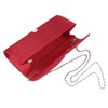 Damara Womens Pleated Crystal-Studded Satin Handbag Evening Clutch,Red