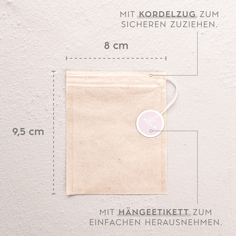 NOLA Disposable Tea Bags for Loose Tea (Pack of 100)
