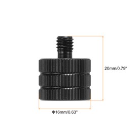 sourcing map Mic Stand Adapter Female M8 to M6 Male Aluminum Alloy Mic Screw Adapter for Microphone Tripod Stand Black 1 Pcs