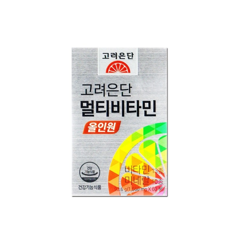 Korea Eundan Multivitamin All-in-One Yoo Jae-seok Vitamin 1560mg x 60