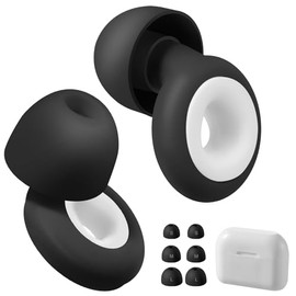Tapones para Oídos, Tapones de Silicona con 3 Pares de Almohadillas, 30 dB de Reducción de Ruido, Lavables, Tapones Auditivos para Dormir, Estudiar, V