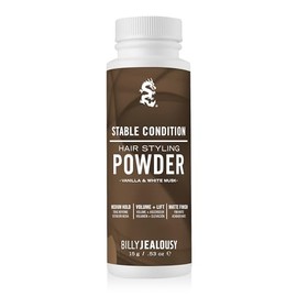 Billy Jealousy Stable Condition Hair Styling Powder – Texture & Volume Powder for Men, Medium Hold, Matte Finish, Vegan, Vanilla & White Musk Scent – Works on All Hair Types