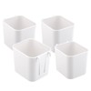 HAKZEON 4 Pack White Hanging Cup Holders, Plastic Pegboard Storage