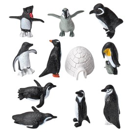 CYNOSURETECH 11 Pieces Mini Penguin Model, Simulated Penguin Model, Plastic Animal Model, Children'S Educational Model, Children'S Toys