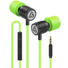 LUDOS Ultra Kopfhörer In Ear Ohrhörer mit Kabel und Mikrofon, Kristallklarer Klang, Ausgewogene Höhen und Tiefen, Neuer Memory Foam, Langlebiges Kabel, Bässe, Lautstärkeregelung, Earphones für Handy