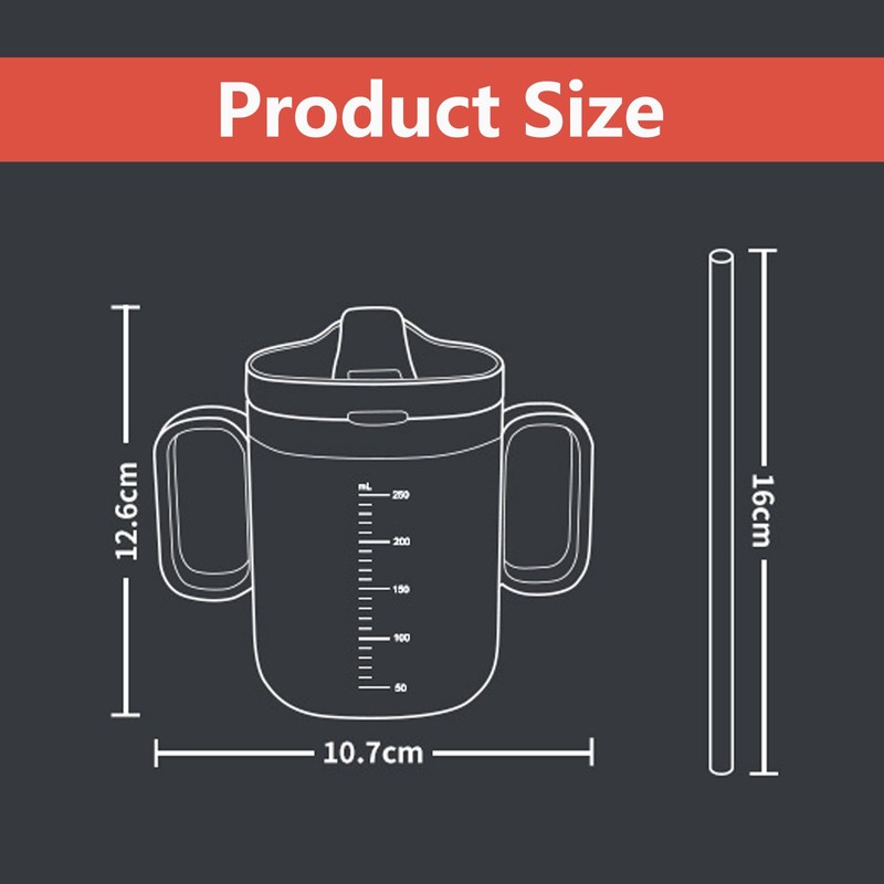 BDHYYM Sippy Cup for Seniors 300 ml, Leak-proof Drinking Cup
