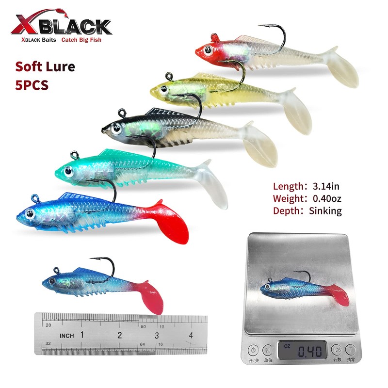 XBLACK Hard Fishing Lures Set Minnow Popper Jointed VIB Shrimp