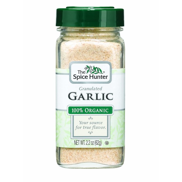 The Spice Hunter Garlic, Granulated, Organic, 2.2-Ounce Jar