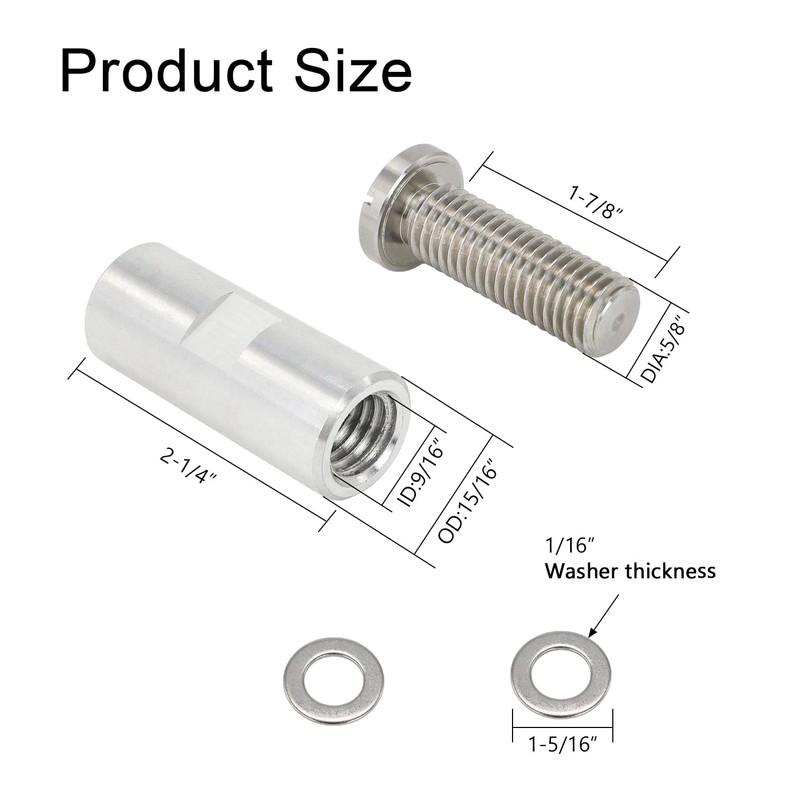 QZATTCAEN Airway Buffing Wheel Extension Shaft 2-1/4" L Angle Grinder
