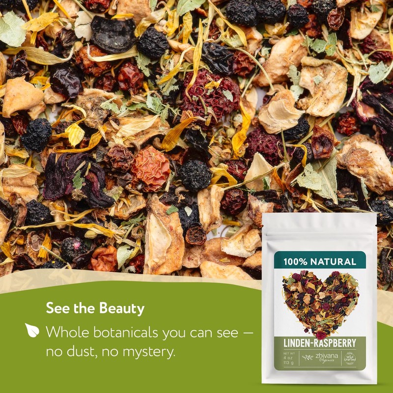 Linden & Raspberry Herbal Tea Loose Leaf – Fruity Tea