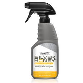 Absorbine Silver Honey Rapid Wound Repair Spray Gel 8oz Bottle, Manuka Honey & MicroSilver BG