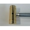 PTC 4 OZ. SMALL BRASS HAMMER KNURLED 5/8" ALUMINUM HANDLE