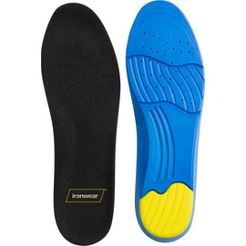 Ironwear 6210 Premium Insoles w/PU Sole & Gel Heel Padding (08)