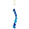 KYEYGWO Blue Agate Discs Geode Wind Chime Sun Catcher Crystal