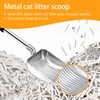 LYCC Cat Litter Scoop, Metal Cat Litter Scooper,Removable Long Handle