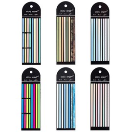 1280 Pieces Highlighter Ribbons Stripes Translucent Fluorescent Macaron Neon Gradient Index Tabs Sticky Notes Long Pages Coloured Tabs Note Flags Book Tabs Students Teacher Office School