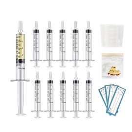 20 Sets of Colostrum Collection Kits, 20 Sterile Sealed Breast Milk Collection Syringes, 20 Stickers, 1 Colostrum Collection Measuring Cup for Breast Milk, and 1 Sliding Lock Fresh-Keeping Bag (5ml)