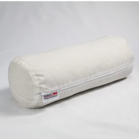 fränkische Schlaf-Manufaktur Bolster, Knee Roll, Yoga Roll with Organic Spelt Husk and 100% Cotton Cover Colour Natural without Extra Cover