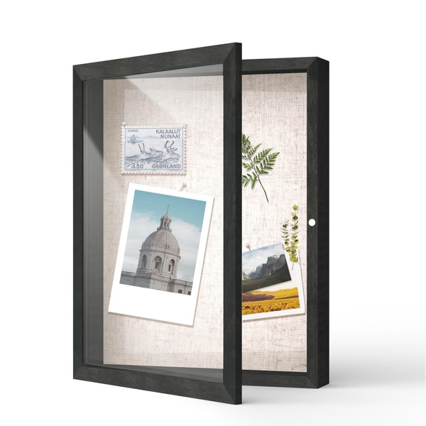 FrameWorks 11x14 Deep Shadow Box Frame, Wooden Display Case w.