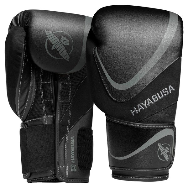 Hayabusa H5 Boxing Gloves for Men and Women - Black/Grey, 10 oz