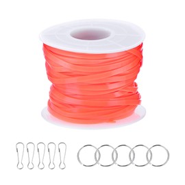 PATIKIL Lanyard String Kit, Plastic Lacing Cord Gimp String Lanyard Weaving Kit with Lanyards Accessories for Jewelry Making DIY Crafts, Bracelets, Keychains, Orange