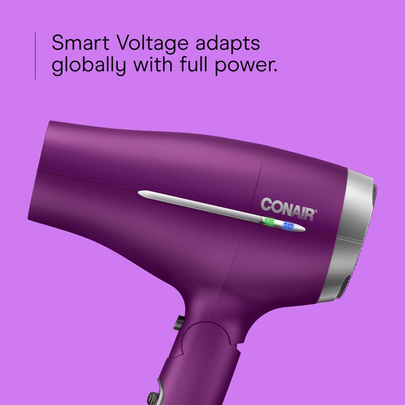 Conair Worldwide Folding Handle Hair Dryer with Concentrator & Diffuser,
