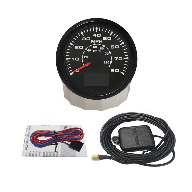 ELING Car Motorcycle Boat GPS Speedometer Odometer 0-80MPH 0-120KM/H ATV