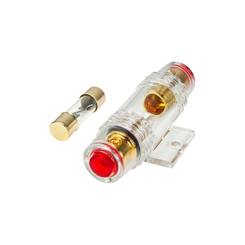 AGU Fuse Holder Gold Plated Transparent Cable Clips Up To