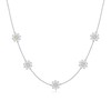 URONE Daisy Necklace 925 Sterling Silver Bohemia Daisy Choker Daisy
