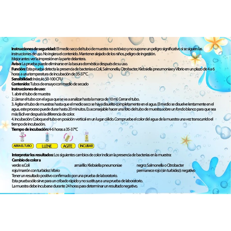 Medasa Bacteria Test Quick Test 4-6 Hours Water Test 5-in-1