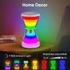 RGB Night Light Alarm Clock, Digital Alarm Clock with Hourglass