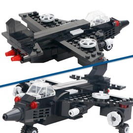 COGO Creator 3in1 Düsenflugzeug, Kanonenboot, Hubschrauber Bauspielzeugsets Flugzeug Konstruktionsspielzeug Kreatives Spielzeug Kinder 6 7 8 9 10 11 12 (177 Stück)