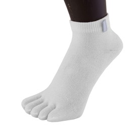 TOETOE - ESSENTIAL - Anklet/Trainer Toe Socks (UK 4-11 | EU 35-46, White)