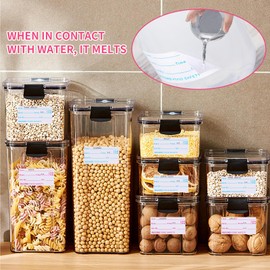 2000pcs Removable Food Stickers, Food Freezer Lables Reminder 1 x 2 Inch, Food Storage Labels Prep Canning Labels for Kitchen Jars, Pantry and Meal Containers (4 Rolls/Red, Blue)