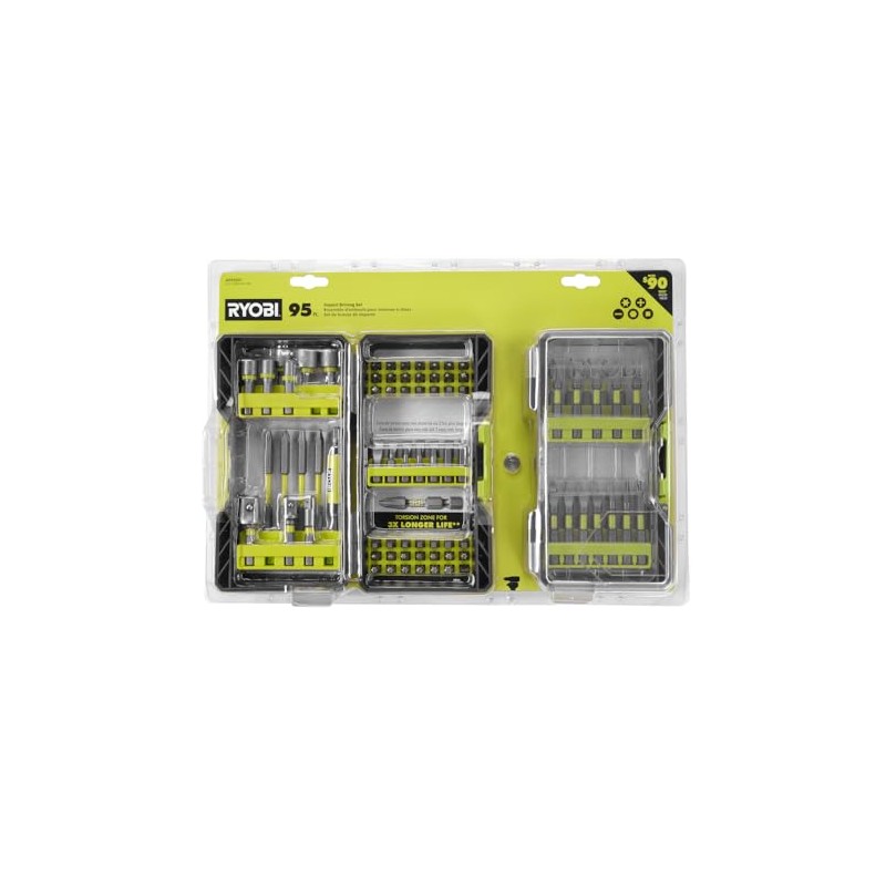 RYOBI 95 PC. Impact Drive Bit Set Regular Torque Sockets