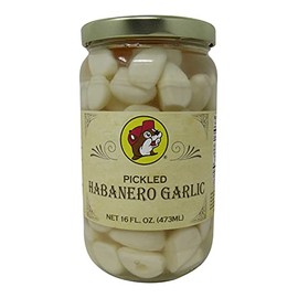 Buc-ee's Pickled Habanero Garlic in a Resealable Jar, Gluten Free, No High Fructose Corn Syrup, 16 Fl Ounces