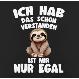 Shirtracer Cushion Cover – Ich hab das Schon verstanden ist Mir nur egal I Funny Saying Sloth – 50 x 50 cm – Grey – Funny Sayings Cushion Habe Cuddly Cushion