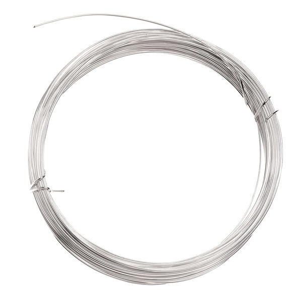 Glorex Silver Wire 1 mm, 4 m Silver-Plated Copper Core,