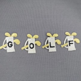 Unbranded 'GOLF' Spell Out Bag Clubs 4 Piece Iron-On Patch
