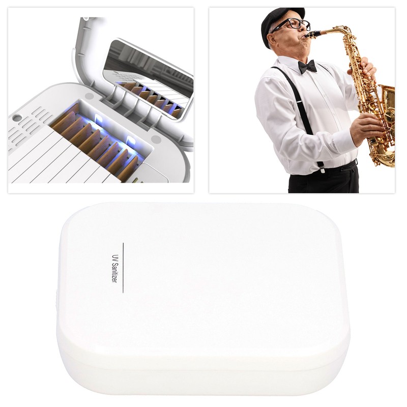 Solo Saxophone Reed Case UVC+UVA Double Ultraviolet Lamp Beads Mouthpiece